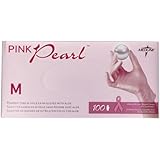 Medline Generation Pink Pearl Nitrile Exam Gloves, Pink, Medium, 100 Count