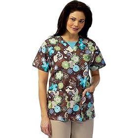 Tafford Chocolate Shake 2 Pocket Scrub Top