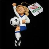 Ornament Central Soccer Female Blonde Uniform Blue