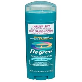 Degree Antiperspirant & Deodorant, Invisible Solid Triple Pack,  Shower Clean - Three 3.2oz. Sticks