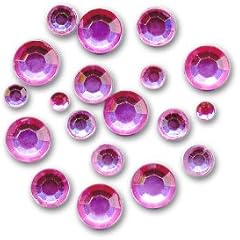 Acryl-Strasssteine flach rosa 250 St�ck ME61839