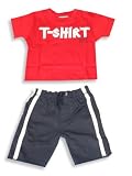 Mish Mish - Infant/Newborn Baby Boys Short Set, Red, Navy