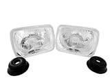 AutoPal DOT H6054 7x6 Inch 200mm Headlights Pair Uses H4 Bulbs Non-Sealed H6014/H6052/H6054