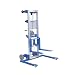 Genie GL-10 Aluminum Straddle Base Material Lift with Steel Forks and Winch Handle, 140" Lift Height, 22.5" L x 20.5" W Fork, 350lbs Capacity