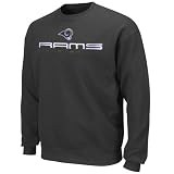 NFL St. Louis Rams Charcoal 1st & Goal Pullover Crew Sweatshirt (Large)