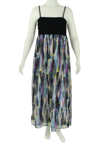 Style & Co Women's Convertible Sun Dress Rainwashed Multi Large