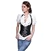 Women's Faux Leather Steel Boned Buckles Shoulder Straps Underbust Corset