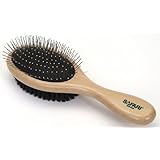 Safari Pin & Bristle Large Brush for Dogs with Wood Handle
