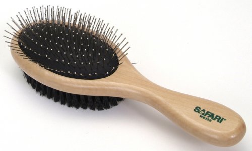 Safari Pin & Bristle Large Brush for Dogs Wood 