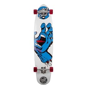 Santa Cruz Skate Screaming Hand Classic Sk8 Cruzer Complete Skateboard, 10.0 x 43.5-Inch by 