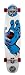 Santa Cruz Skate Screaming Hand Classic Sk8 Cruzer Complete Skateboard, 10.0 x 43.5-Inch