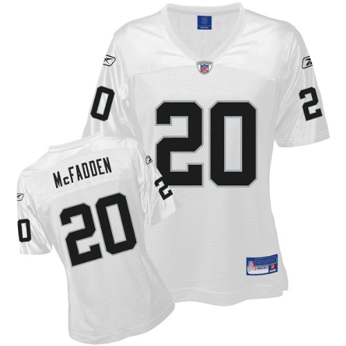 Reebok Oakland Raiders Darren McFadden Women's Replica White Jersey Large