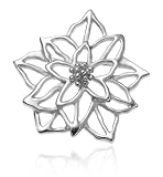 Sterling Silver Poinsettia Brooch