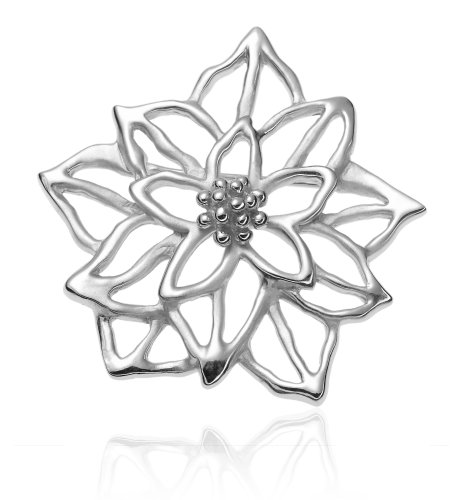 Sterling Silver Poinsettia Brooch