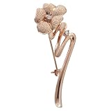 Pugster Vintage Rose Flower Rhinestone Brooches & Pins