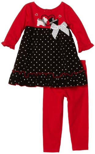 Good Lad Baby-girls Infant Scootie Dog Legging Set, Red, 18 Months Good Lad Baby-girls Infant Scootie Dog Legging Set, Red, 18 Months