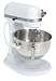 Kitchen & Housewares : Factory-Reconditioned KitchenAid RKV25G0XWW Professional 5 Plus Bowl Lift Stand Mixer, White on White