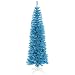 9' Pre-Lit Sky Blue Artificial Pencil Tinsel Christmas Tree - Blue Lights