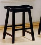Twenty Nine Inch Black Finish Bar Stool Pair