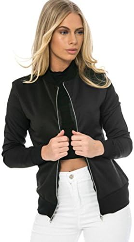 Blazer Suit Coat KIOP Womens Long Sleeve Casual Jacket (S, Black)