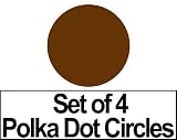 Set of 4 - 7 Chocolate Brown Circles Polka Dots Vinyl Wall Graphic Decals Stickers