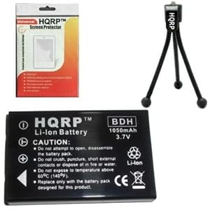 HQRP Replacement Battery for Aiptek ZPT-NP60 NP-60 For Pocket DV5700 / DV-5700 & IS-DV Camcorders plus HQRP Screen Protector & Mini Tripod