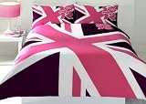 Olympic Union Jack Bed linen, Double, Pink