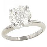  : 3.50cttw Round Diamond Solitaire Ring Egl G-H/si1