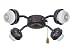 Emerson F440BQ Four-Light Arm Fitter with Four 13-Watt Medium Base Compact Fluorescent Bulbs, 8.75-Inch Wide, 3-Inch High, Barbeque Black