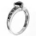 Black Heart Cz Sterling Silver Ring