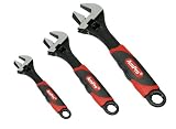 Ampro T19384 Dual Jaw Adjustable Pipe Wrench Set, 3-Piece