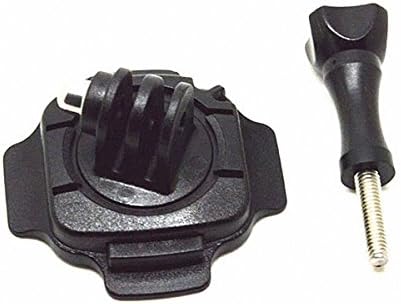 Helmet 360 Degree Spin Mount+Sticker+Long Screw Bolt For GoPro Hero 4/3+/3/2/1 plastic black - by LC Prime®