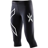 2XU Women's Compression 3/4 Tights (Black/Black, Medium) : image