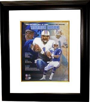 Warren Moon signed Houston Oilers 16x20 Collage Photo Custom Framed HOF06 - Framed NFL Photos, Plaques and Collages