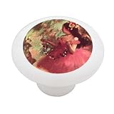 Dancer in a Rose Dress by Degas Decorative High Gloss Ceramic Drawer Knob