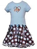 New Aqua Blue Pony Horse Checked Circle Dress ~ 5 & 6 ~ Immediate Shipment for Christmas