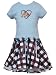 New Aqua Blue Pony Horse Checked Circle Dress ~ 4 to 6X