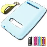 HTC Evo 4G Extended Battery Silicone Case (Light Blue) + Exclusive Black And Green Color Key Chain