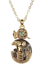 Egyptian Ra Golden Pewter Necklace Jewelry- Mystica Collection