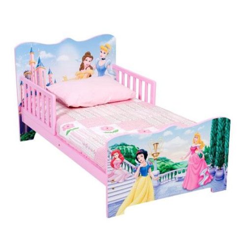 41ZASHNy4OL Delta Enterprise Disney Princess Wooden Toddler Bed with Safe Sleep Rails