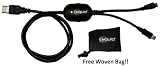 Csquid microB + miniB USB charge & data sync cable (includes WOVEN BAG). Charge portable devices from any USB port - even laptops in standby mode.