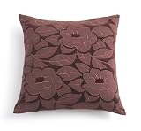 DKNY Autumn Woods Velvet Leaf Decorative Pillow, Henna