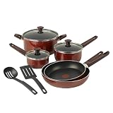 Review T-Fal  / T-FAL Solano 10-pc. Cookware Set - Cherry