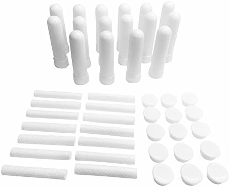 12- Aromatherapy Nasal Inhaler Sticks for Essential Oils High Quality White (White)