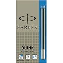 Parker Quink blue ink fountain pen cartridges, PACK of 5
