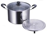 パティオ 18-8ステンレス製ガラス蓋付兼用鍋  28cm H-4600