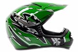 Youth Motocross ATV Dirt Bike MX Helmet Green, Large