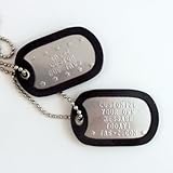 Military Dog Tags - Custom Embossed Stainless Steel Tags with Stainless Steel Chains and Silencers - Tag-Z