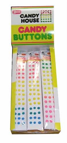CANDY BUTTONS by Necco twenty four 2-strip packs (48 strips) by Necco