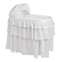 Badger Basket Bassinet Bedding 0290J Three-tier Eyelet skirt, hood cover, and...